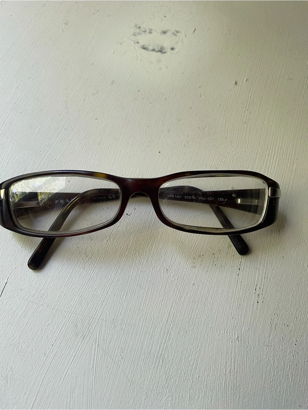 Prada Havana tortoiseshell glasses VPR 14H